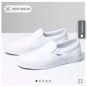 White Slip-On Vans